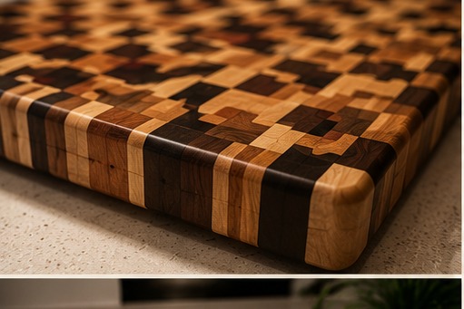 Handcrafted wood board by The Knotty Otter