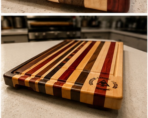 Handcrafted wood board by The Knotty Otter