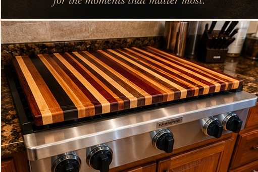 Handcrafted wood board by The Knotty Otter