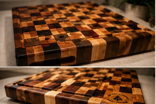 Handcrafted wood board by The Knotty Otter