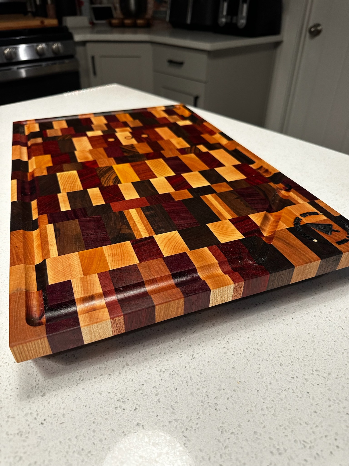 Handcrafted wood board by The Knotty Otter