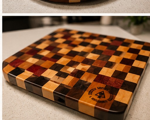 Handcrafted wood board by The Knotty Otter
