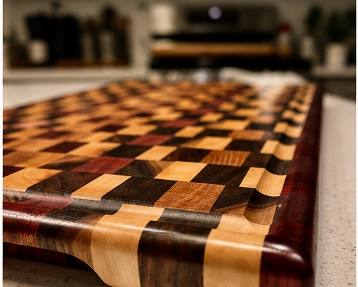 Handcrafted wood board by The Knotty Otter