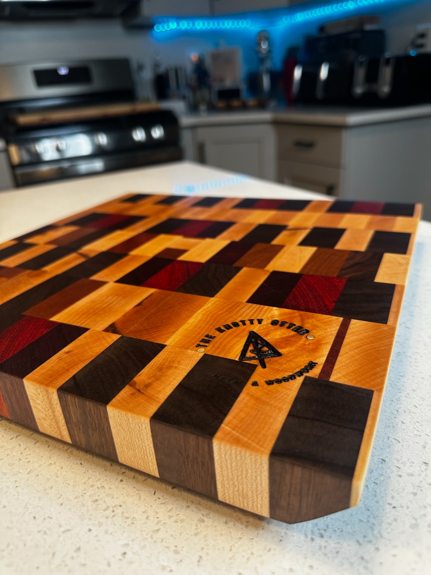 Handcrafted wood board by The Knotty Otter