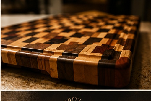 Handcrafted wood board by The Knotty Otter