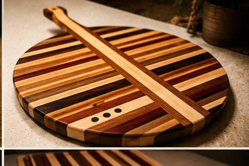 Handcrafted wood board by The Knotty Otter