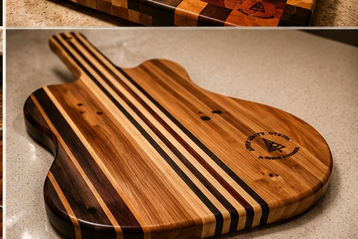 Handcrafted wood board by The Knotty Otter
